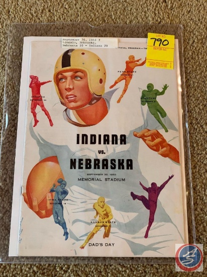 September 30, 1950 program Nebraska vs. Indiana
