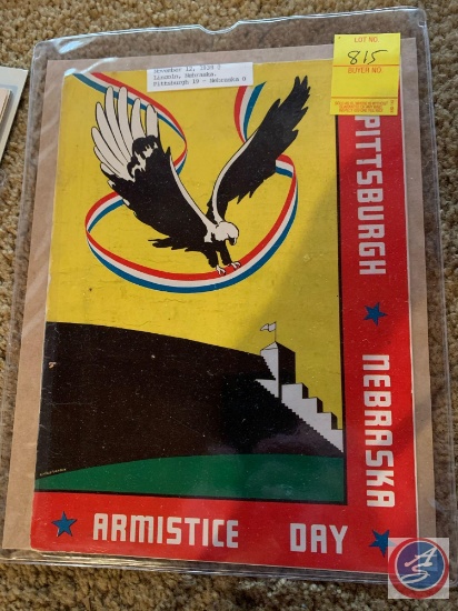 Cornhusker Game Program: November 12, 1938 Pittsburg vs. Nebraska