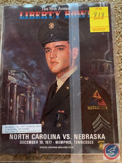 Liberty Bowl program 12-1977 North Carolina vs. Nebraska