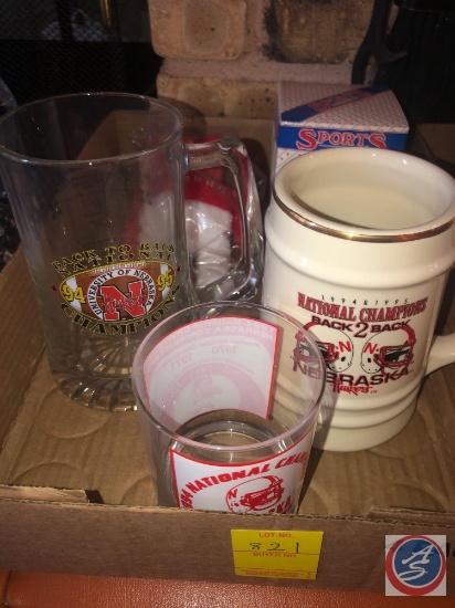 Back 2 Back National Champions Nebraska Stein with Scores, Back 2 Back 94-95 National Championship