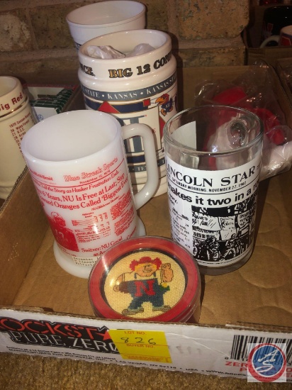 -Sunday World Herald 1978 Nebraska Beats Oklahoma Stein, Big 12 Conference Stein, Lincoln Star 1982