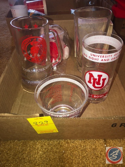 1965 Nebraska Cotton Bowl Glass with Scores, 1970-1971 National Champions Stein, 1964 Nebraska