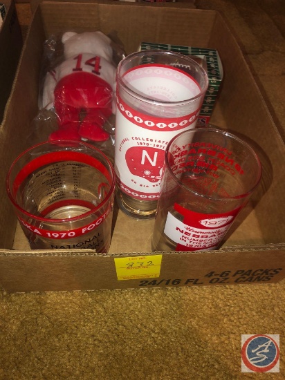 Nebraska 1970-71 National Champions Glass, 1971 National Champions Glass with Scores, 1970 National