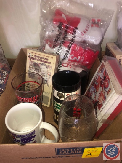 Nebraska Cornhusker Football-Shaped Glass, Big 8 Conference Plastic Mug, Big 12 Conference Cup,