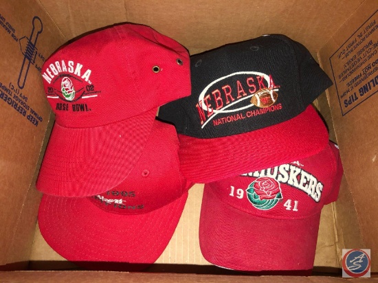 Nebraska 1997 National Champions Hat, 1994-95 Husker Champions Hat, 1941 Rose Bowl Hat, 2002 Rose