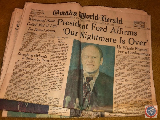 1974-1994 World Herald News Paper Articles on Nixon