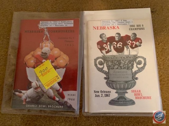 1966 Big 8 Champions Nebraska vs. Alabama Program Guide, 1966 Nebraska vs. Miami Program Guide