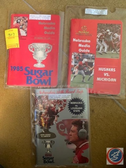 1985 Sugar Bowl Media Guide, 1986 Sunkist Fiesta Bowl Media Guide,1987 Sugar Bowl Media Guide