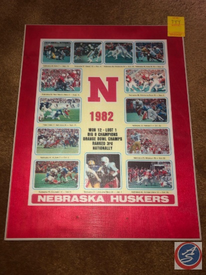 1982 Nebraska huskers Illustrated Plaque