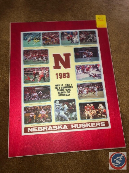 1983 Nebraska huskers Illustrated Plaque