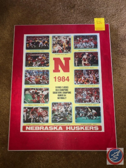 1984 Nebraska Huskers Illustrated Plaque