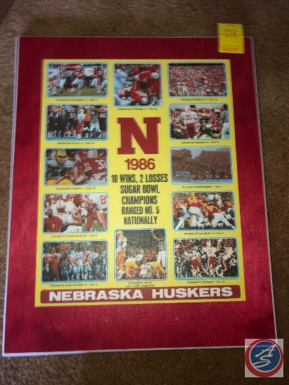 1986 Nebraska Huskers Illustrated Plaque