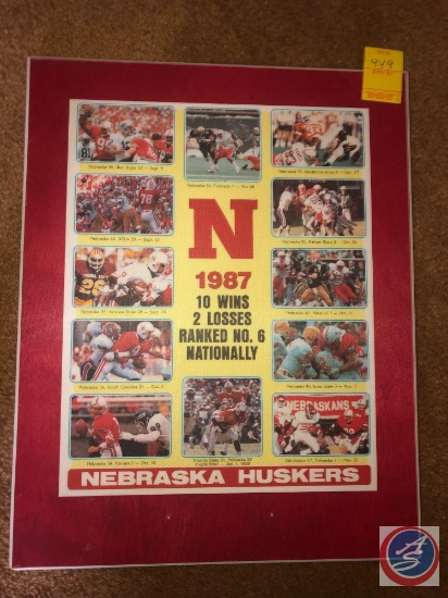 1987 Nebraska Huskers Illustrated Plaque