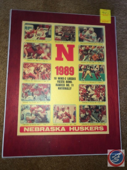 1989 Nebraska Huskers Illustrated Plaque