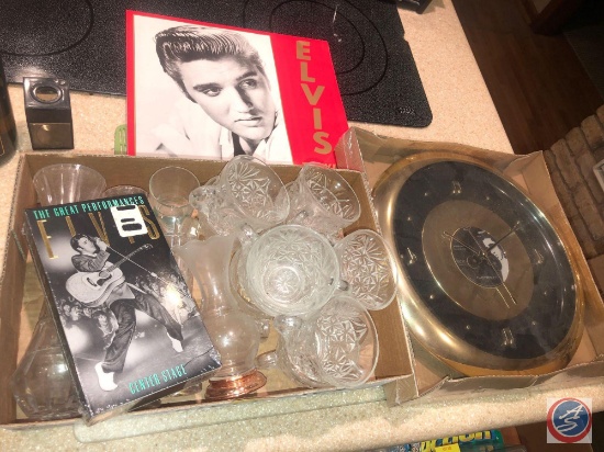 Elvis Musical Clock-Hound Dog Don?t Be Cruel, Elvis 1987 Calendar, Elvis Great Performance Video,