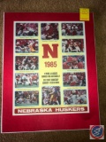 1985 Nebraska Huskers Illustrated Plaque