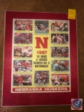 1987 Nebraska Huskers Illustrated Plaque
