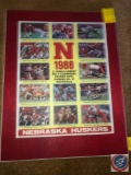 1988 Nebraska Huskers Illustrated Plaque
