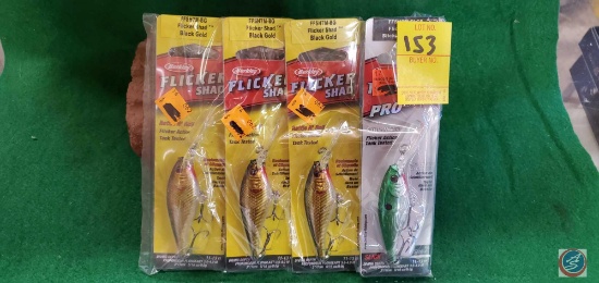 Berkley Flicker Shad Black Gold (3)Slick Green Pearl (1)