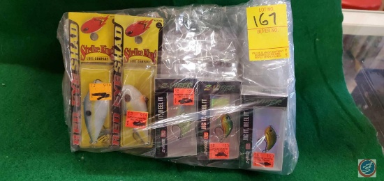 Z-Viber 1 inch Fire Tiger (3) Asst/Strike King1/2 Oz Red Eye Shad (20