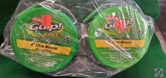 Berkley Gulp Alive 4" 10cm Minnows Emerald Shiner 2 tubs