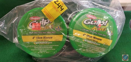 Berkley Gulp Alive 4" 10cm Minnows Emerald Shiner 2 tubs