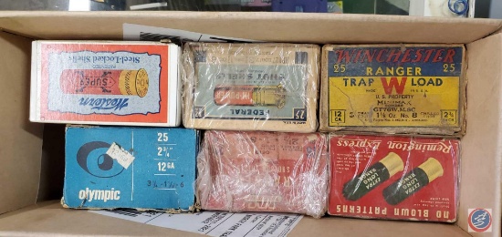 Winchester Super X 12 ga shells (full box), Olympic 12 ga shells (full box), Remington Express Extra