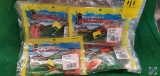 Salt Water Assassin 4 inch worms (4) Fire Tiger