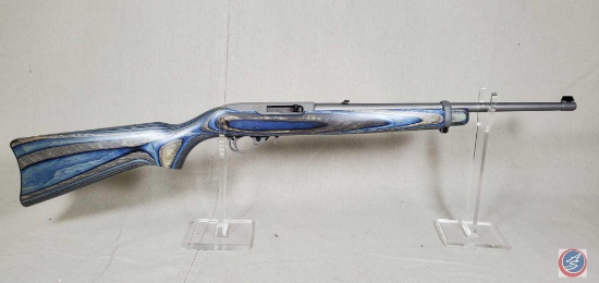 Ruger Model 10/22RB 22 LR Rifle Semi-Auto Stainless Steel Rifle with Blue Laminated Stock, New in