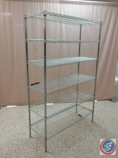 48" X 18" X 74.5" Six Tier Metal Shelf