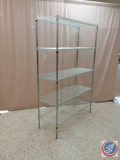 48" X 18" X 74.5" Five Tier Metal Shelf