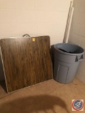 Folding Table, Trash Can