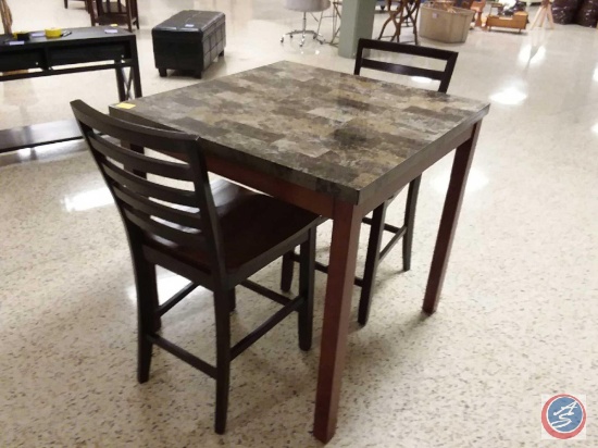 {{3X$BID}} Dining Table w/ (2) Chairs 36" x 36" x 36"