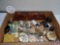 Vintage lot compacts, awards, arrow head, charms, pins, etc