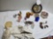 Vintage Lot Alabaster egg, owl smalls, trinket boxes, paperweights