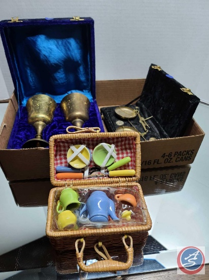 brass cup set, scale and Mini picnic