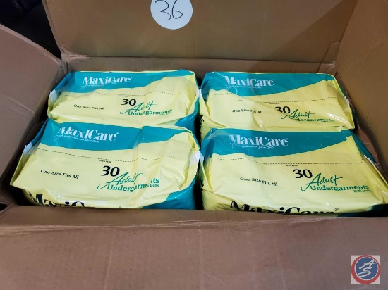 MaxiCare adult undergarment 4 - 30 packs one size fits all