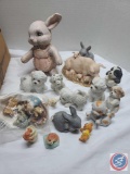 Lot of figurines Bunnies, Puppies, Noah's Arc
