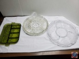 Glass Relish Dishes and Party Platters