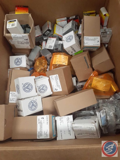 Lot contains various Appleton and EGS Sealtite Rigid EMT Unistrut Boxes Covers and More......