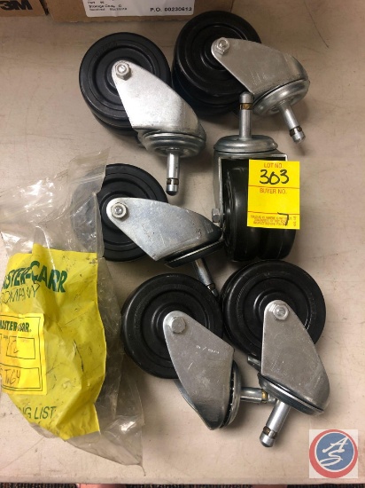 Payson Double Wheel Swivel Caster with 1/2" stem