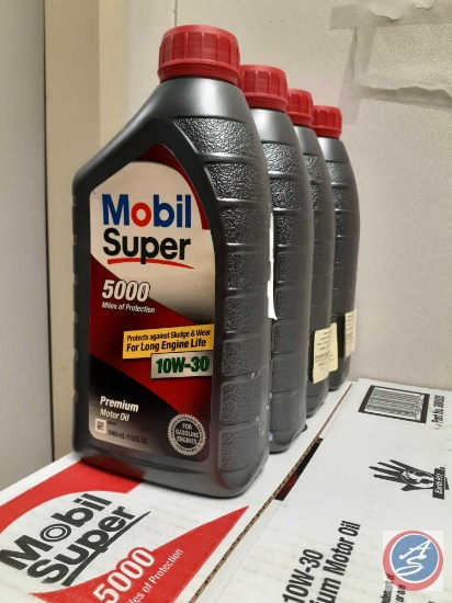 Mobil Clean 5000 Lubricant Oil SAE 10W-30 (10 Cases of 12, Plus 4 Bottles)