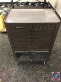 Lyon machinist tool cart 7 drawer with bottom bay on casters