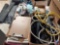 Assorted Power Strips, Light Bulbs, Clip Boards, Duster, Office Supplies
