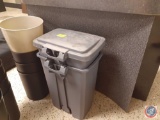 (2) Trash Cans (One w Lid)