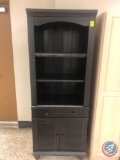 Bookshelf w/ One Drawer and Two Cabinet Doors Measuring 27'' x 16'' x 72''