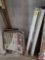 Assorted Light Fixtures, Lawn Chairs, (2) Saw Horse Bottoms
