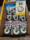 (2) Clevis Slip Hook w/ Latch, (5) 3/8'' Anchor Shackle Screw Pin for Up To 1500 Lbs, (3) 5/16th''