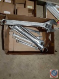 24'' Crescent Wrench, 2'' Combination Wrench, Assorted Combination Wrenches from 1'' to 2''