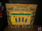 Camouflage Spray Paint Set (Cans Appear to Be Full or Mostly Full), Foam Yoga Roller, Show Chrome